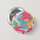 カラフルアブストラクト 缶バッジ (正面&裏面)