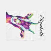 カラフルアポップ・アートのートヤギパーソナライズされたフリースブランケット フリースブランケット (正面(横))