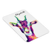 カラフルアポップ・アートのートヤギパーソナライズされた マグネット (右側)