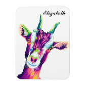 カラフルアポップ・アートのートヤギパーソナライズされた マグネット (縦)