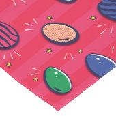 カラフルアポップ・アートのート復活祭の卵パターン ショートテーブルランナー (コーナー)