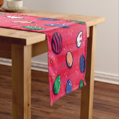 カラフルアポップ・アートのート復活祭の卵パターン ショートテーブルランナー (インサイチュ)