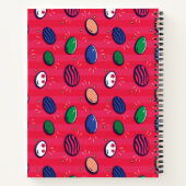 カラフルアポップ・アートのート復活祭の卵パターン ノートブック (裏面)