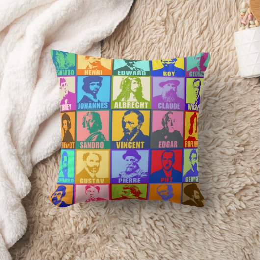 カラフルアポップ・アートのート有名アーティスト装飾用クッション クッション (ブランケット)