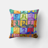 カラフルアポップ・アートのート有名アーティスト装飾用クッション クッション (裏面)