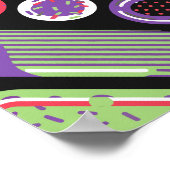 カラフルアポップ・アートのート飴の模様 ポスター (角)