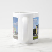 カラフルアラバマ州ダウフィンアイランドハウシズ ジャンボコーヒーマグカップ (裏面)