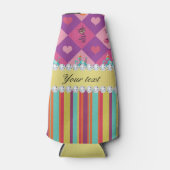 カラフルアリスinワンダーランドストライプとAlice ボトルクーラー (正面)