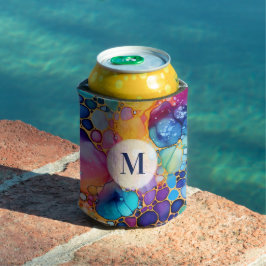 カラフルアルコモダンール水の背景色 缶クーラー
