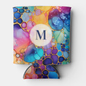 カラフルアルコモダンール水の背景色 缶クーラー (正面)