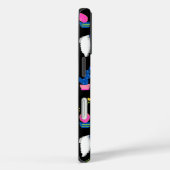 カラフルアルパカサボテン 名前入り ブラック Case-Mate iPhoneケース (裏面 / 右)