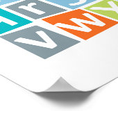 カラフルアルファベットの子供のポスター ポスター (角)