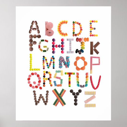 カラフルアルファベット – Candy Decor ポスター (正面)