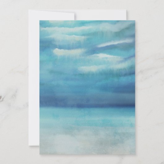 カラフルアンダーザシー誕生日 招待状 (裏面)