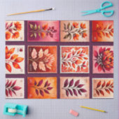 カラフルアンティークスタンプアートティッシュペーパー 薄葉紙 (クラフト)