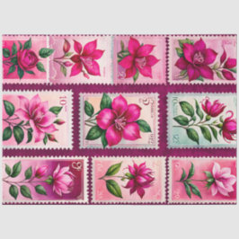 カラフルアンティークスタンプアートティッシュペーパー 薄葉紙