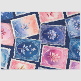 カラフルアンティークスタンプアートティッシュペーパー 薄葉紙