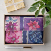 カラフルアンティークスタンプアートティッシュペーパー 薄葉紙 (ギフト)