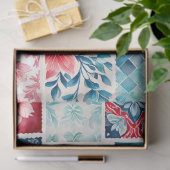 カラフルアンティークスタンプアートティッシュペーパー 薄葉紙 (ギフト)