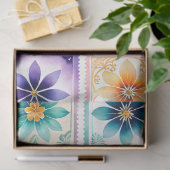 カラフルアンティークスタンプアートティッシュペーパー 薄葉紙 (ギフト)