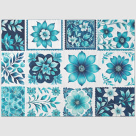 カラフルアンティークスタンプアートティッシュペーパー 薄葉紙