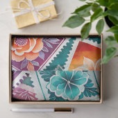 カラフルアンティークスタンプアートティッシュペーパー 薄葉紙 (ギフト)