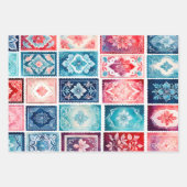 カラフルアンティークスタンプ紙シート ラッピングペーパーシート (正面2)