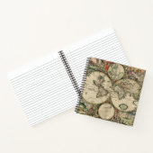 カラフルアンティーク世界地図 ノートブック (内部)