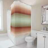 カラフルアースストライプの音 シャワーカーテン (インサイチュ)