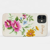 カラフルアートフラワーブーケ Case-Mate iPhoneケース (裏面(横))
