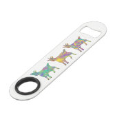 カラフルアートヤギ立ちデザイン スピード栓抜き (正面アングル)