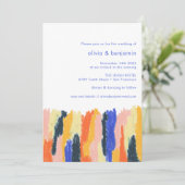 カラフルアートユニーク抽象芸術写真結婚の 招待状 (スタンド正面)