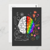 カラフルアートラバーギフト 脳科学教師 ポストカード (正面/裏面)