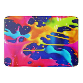 カラフルアートワークの絵を描滴下 バスマット