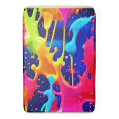 カラフルアートワークの絵を描滴下 バスマット (正面縦)