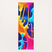 カラフルアートワークの絵を描滴下 ヨガマット (裏面)