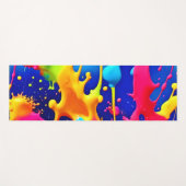 カラフルアートワークの絵を描滴下 ヨガマット (正面(横))