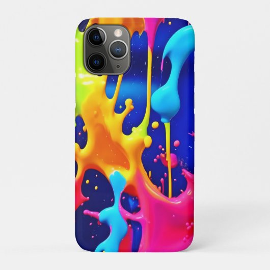 カラフルアートワークの絵を描滴下 Case-Mate iPhoneケース (裏)