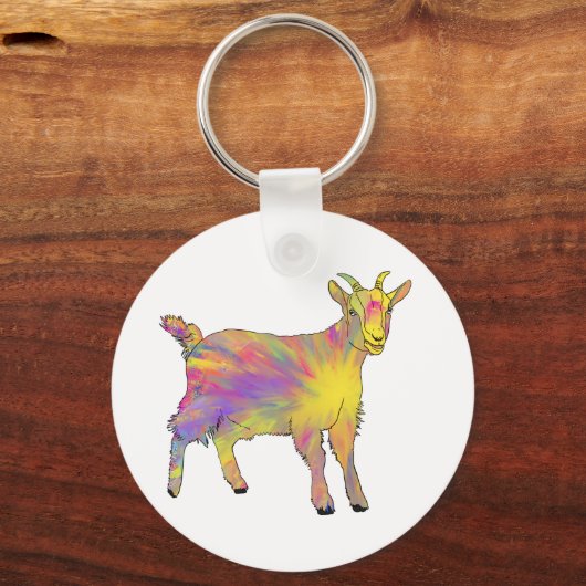 カラフルアート可愛いヤおもしろいギファンキー動物 キーホルダー (正面)