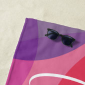 カラフルアート抽象芸術パーソナライズされた名 ビーチタオル (インサイチュ)