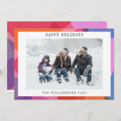 カラフルアート抽象芸術パーソナライズされた図形 シーズンカード (正面/裏面)