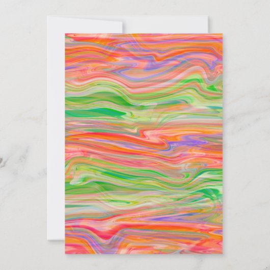 カラフルアート水絵を描色結婚の写真 招待状 (裏面)