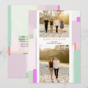 カラフルアート クリスマス ホリデー 写真 グリーティングカード