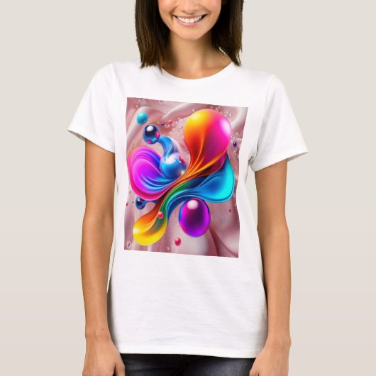 カラフルアート Tシャツ (正面)