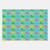 カラフルアーポップ・アートのトホースラップクラフト紙 ラッピングペーパーシート (正面2)