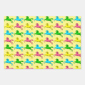 カラフルアーポップ・アートのトホースラップクラフト紙 ラッピングペーパーシート (正面)