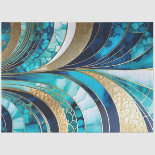 カラフルアールデコティッシュペーパー 薄葉紙 (正面)