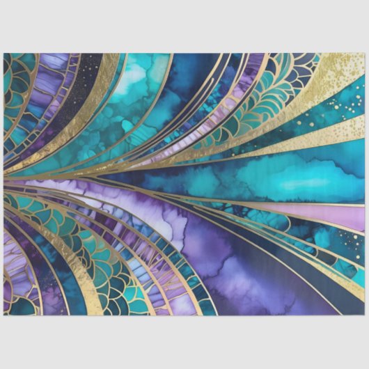 カラフルアールデコティッシュペーパー 薄葉紙 (正面)