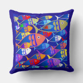 カラフルアールデコデザイン クッション (裏面)