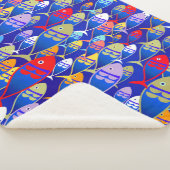 カラフルアールデコデザイン シェルパブランケット (3/4)